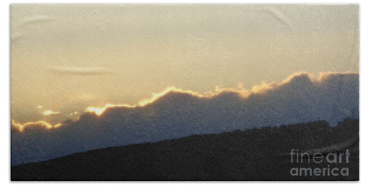 Sunset Hand Towel featuring the photograph 2 - June Sunset 2 by Christina Verdgeline