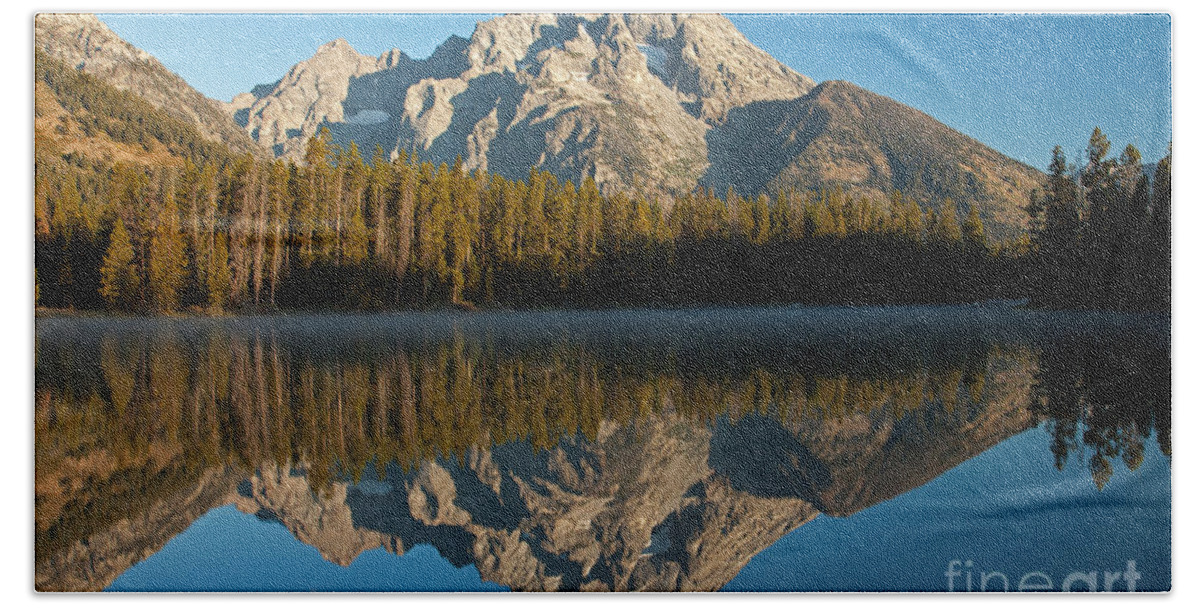Autumn Bath Towel featuring the photograph Mount Moran String Lake Grand Teton National Park #2 by Fred Stearns