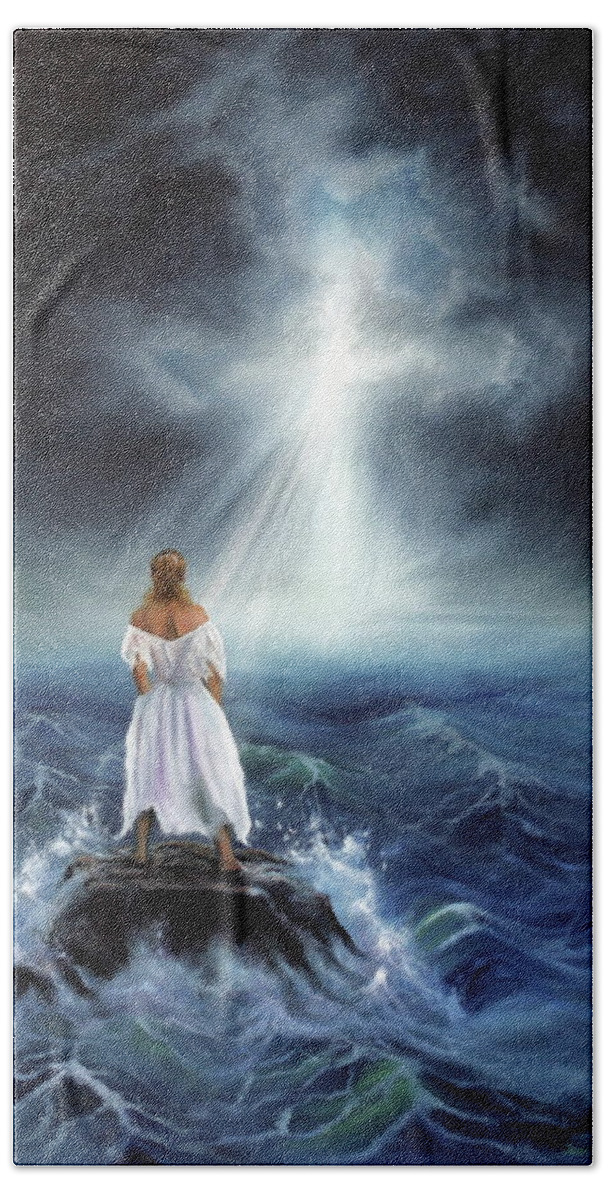 Praise Hand Towel featuring the painting My Deliverer by Jeanette Sthamann