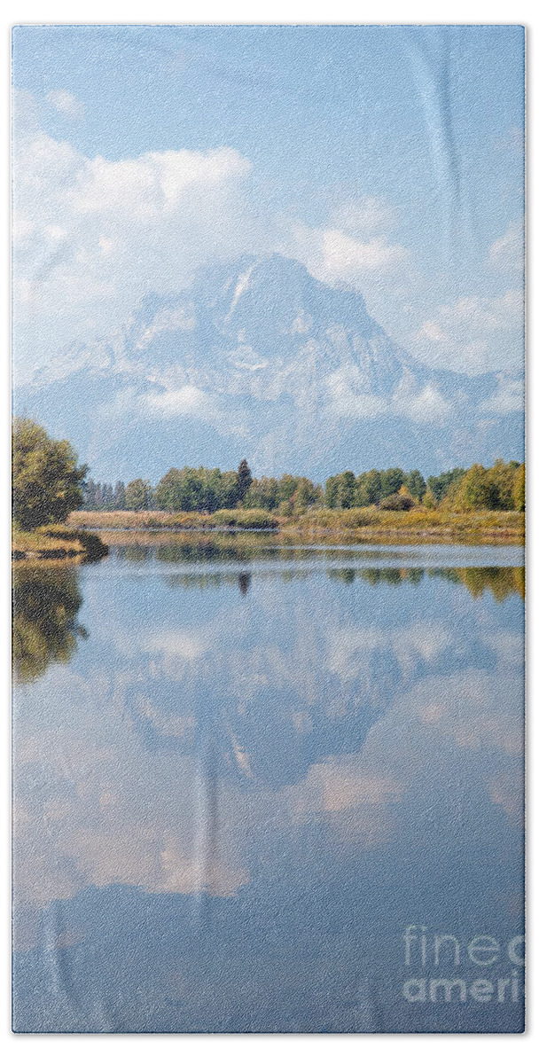 Grand Teton Np Bath Towel featuring the photograph Oxbow Bend Grand Teton National Park #2 by Fred Stearns