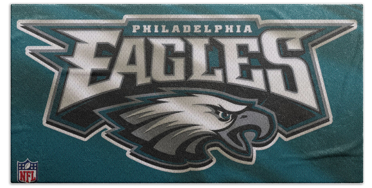 Eagles Hand Towel featuring the photograph Philadelphia Eagles Uniform by Joe Hamilton