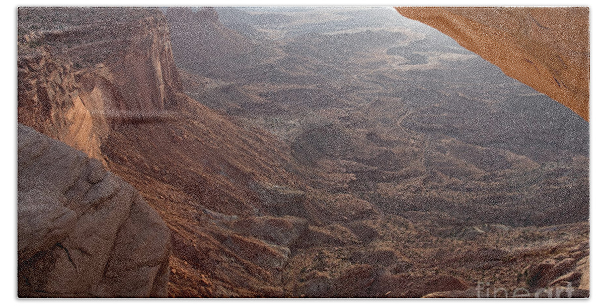 Autumn Bath Towel featuring the photograph Sunrise Mesa Arch Canyonlands National Park #2 by Fred Stearns