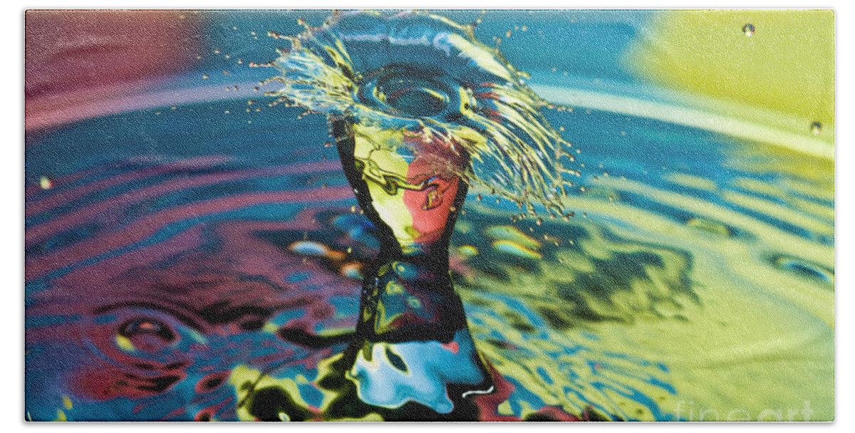 Splash Hand Towel featuring the photograph Water Splash Having a Bad Hair Day by Anthony Sacco