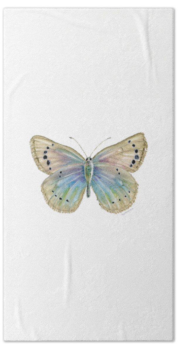 Alexis Hand Towel featuring the painting 25 Alexis Butterfly by Amy Kirkpatrick