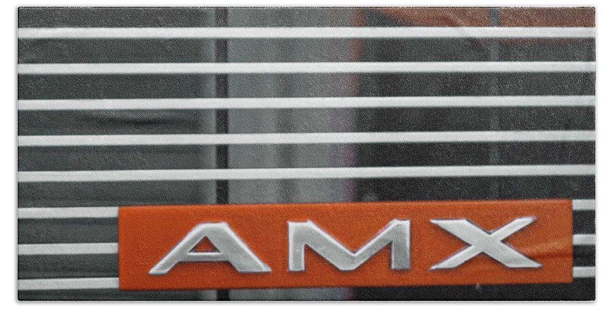 1968 Hand Towel featuring the photograph 1969 Amc Amx by Ron Pate