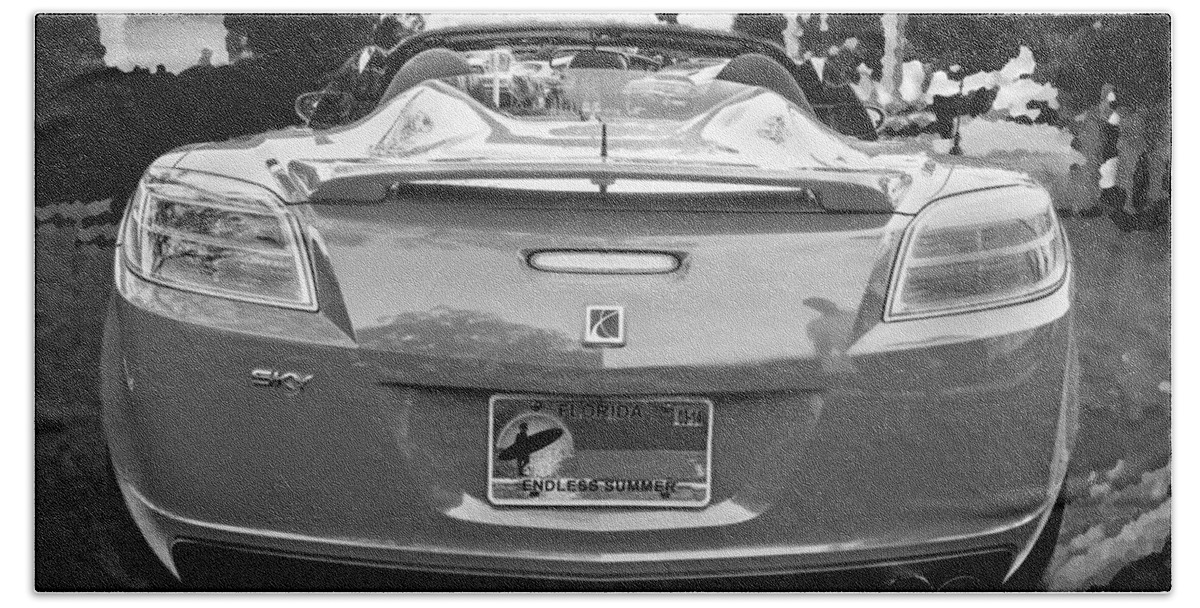 2008 Saturn Sky Hand Towel featuring the photograph 2008 Saturn Sky BW #3 by Rich Franco