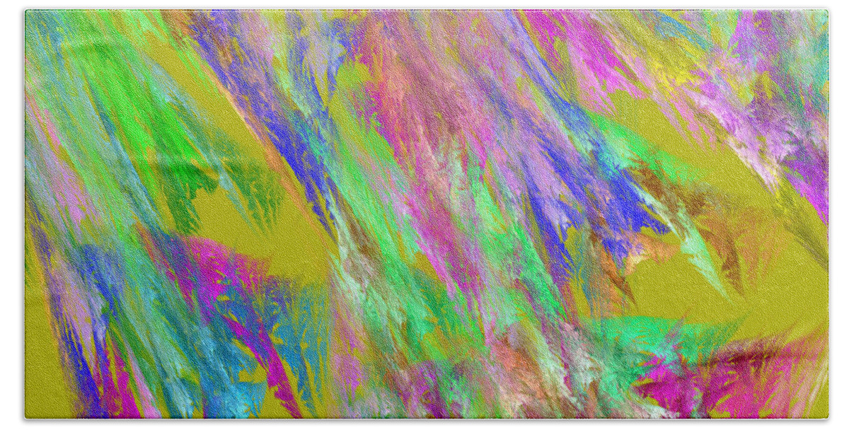 Translucent Bath Towel featuring the photograph Computer Generated Abstract Fractal Flame #3 by Keith Webber Jr