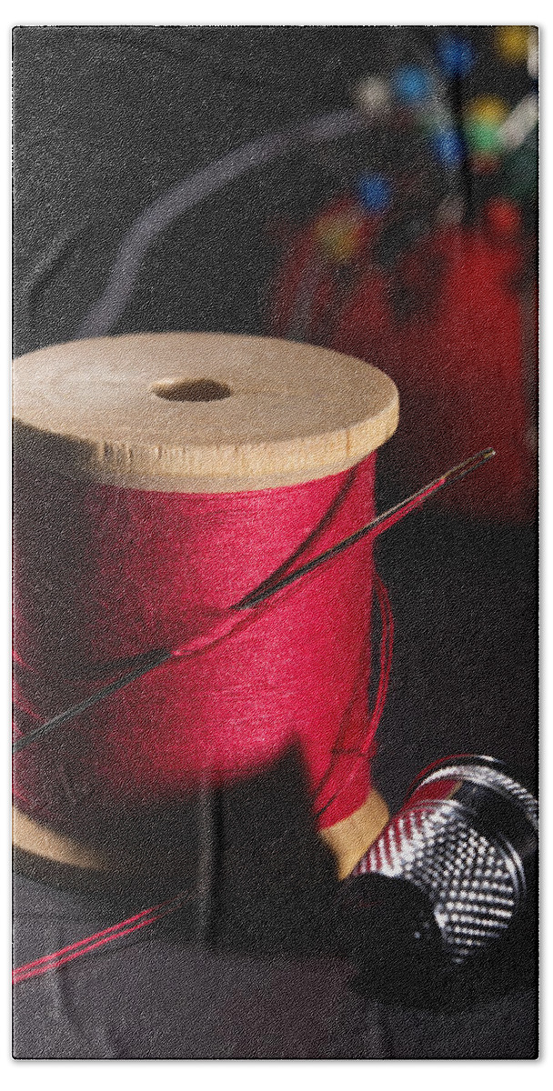 Needle Bath Sheet featuring the photograph Needle and Thread #3 by Donald Erickson