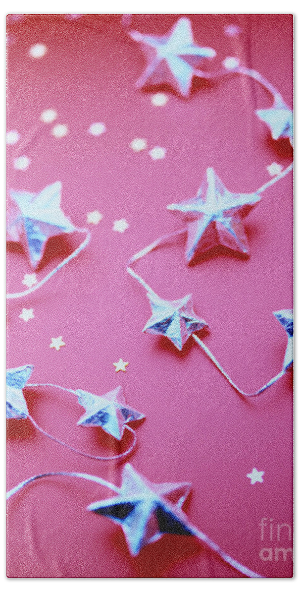 Celebration Bath Towel featuring the photograph Star Garland #3 by Lawrence Lawry