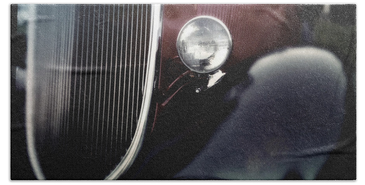 Car Bath Towel featuring the photograph 30s In Maroon And Black by Tim Nyberg