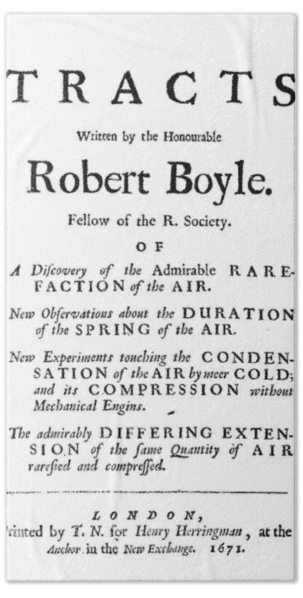 1671 Bath Towel featuring the painting Robert Boyle (1627-1691) #31 by Granger