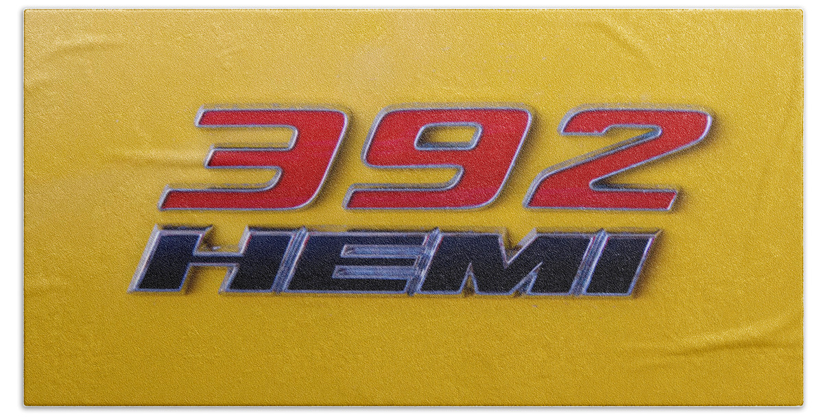 392 Hemi Bath Towel featuring the photograph 392 Hemi in Yellow by Guy Whiteley