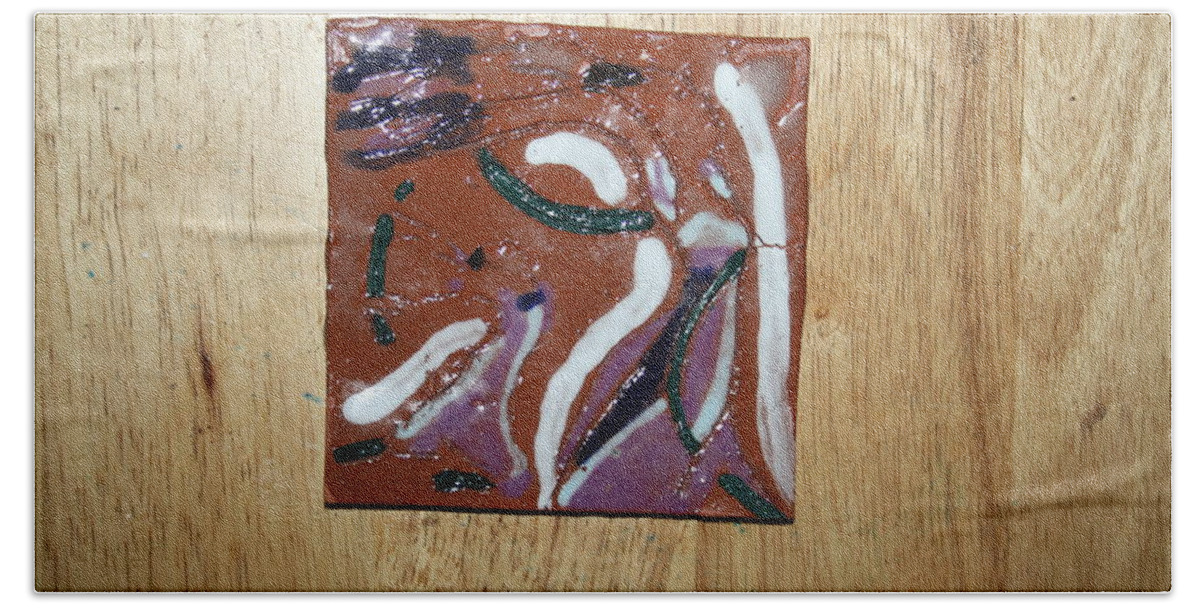 Jesus Hand Towel featuring the ceramic art Dance - tile #4 by Gloria Ssali