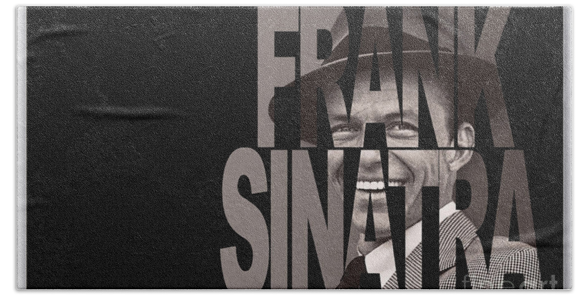 Frank Sinatra Art Bath Towel featuring the mixed media Frank Sinatra Art #7 by Marvin Blaine