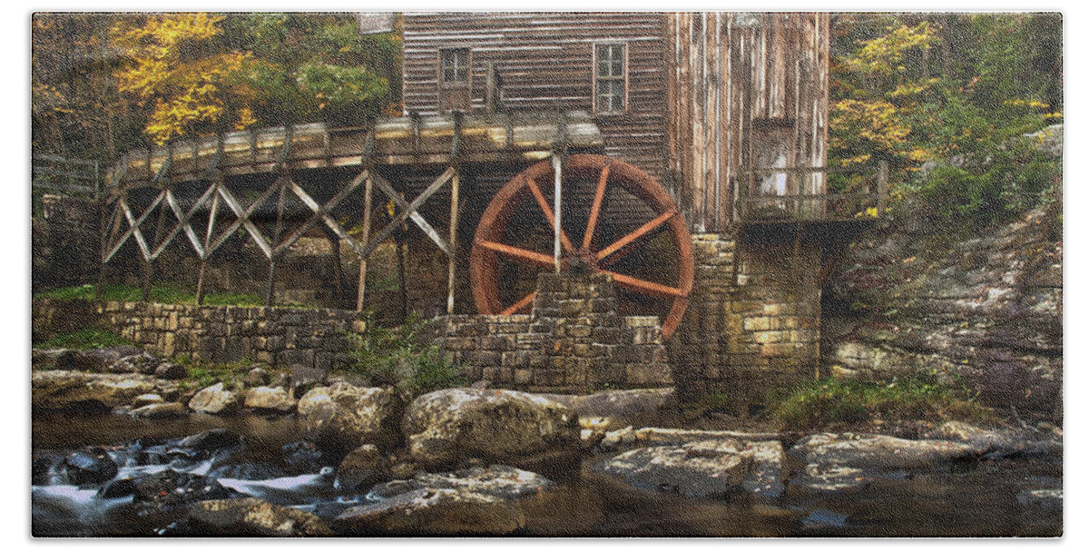 West Virginia Hand Towel featuring the photograph Glade Creek Mill #4 by Robert Fawcett