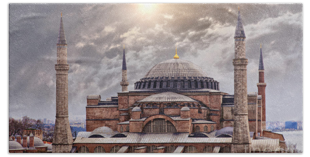 Hagia Sophia Bath Towel featuring the photograph Hagia Sophia Istanbul #4 by Sophie McAulay
