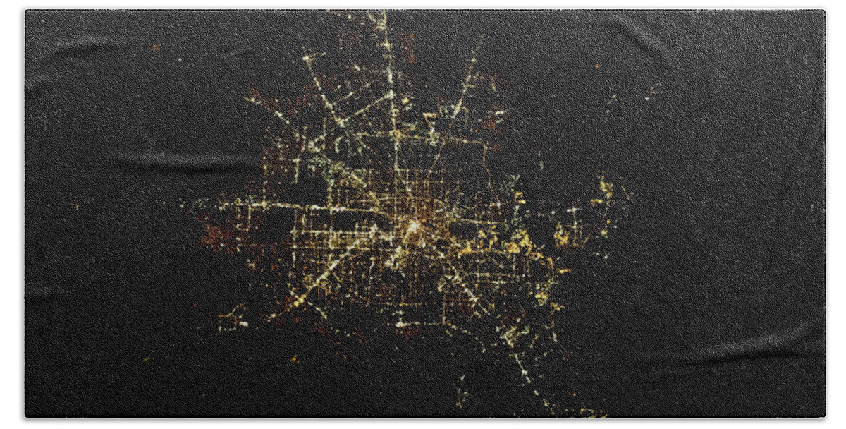 Photography Bath Towel featuring the photograph Satellite View Of Houston, Texas, Usa #4 by Panoramic Images