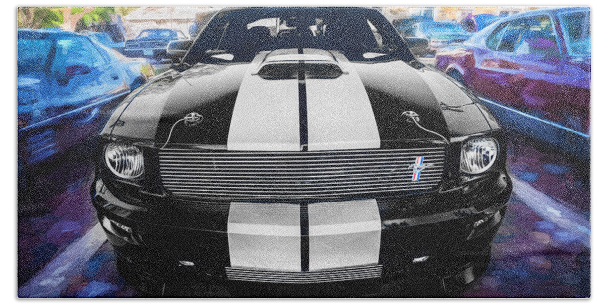2007 Mustang Bath Towel featuring the photograph 2007 Ford Mustang Shelby GT Painted #5 by Rich Franco