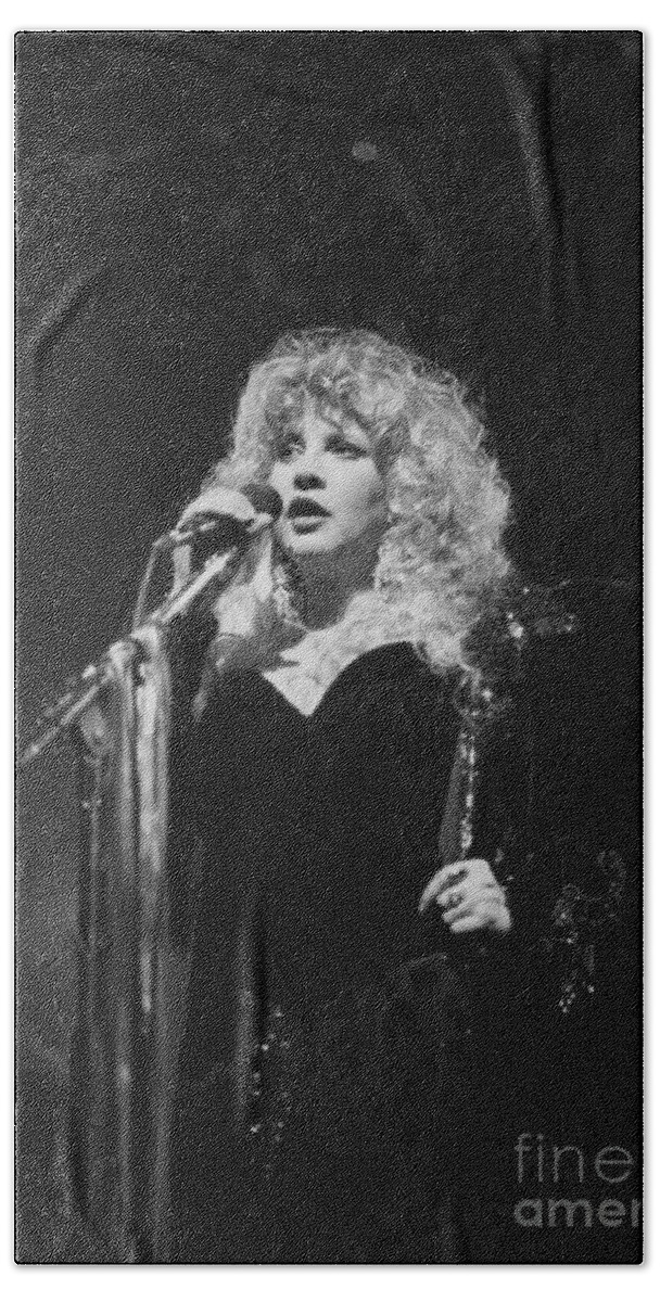 Stevie Nicks Hand Towel featuring the photograph Stevie Nicks - Fleetwood Mac #16 by Concert Photos