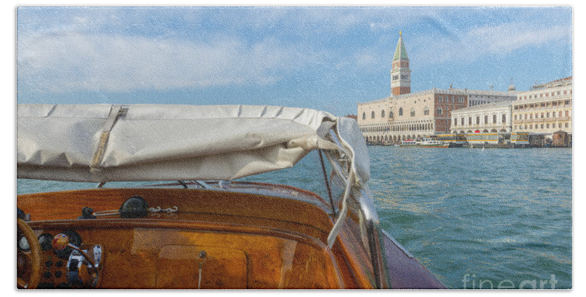 Taxi Boat Bath Towel featuring the photograph Taxi boat #6 by Mats Silvan