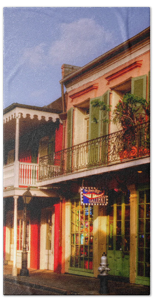 617 Chartres Street Bath Towel featuring the photograph 617 Chartres Street by Greg and Chrystal Mimbs