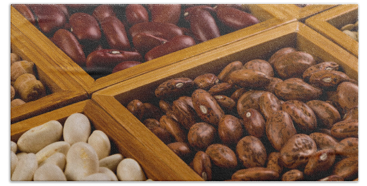 Agricultural Bath Towel featuring the photograph Boxes of beans #7 by Raul Rodriguez