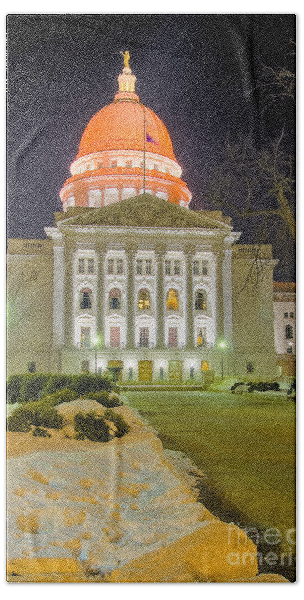Capitol Hand Towel featuring the photograph Madison capitol #7 by Steven Ralser