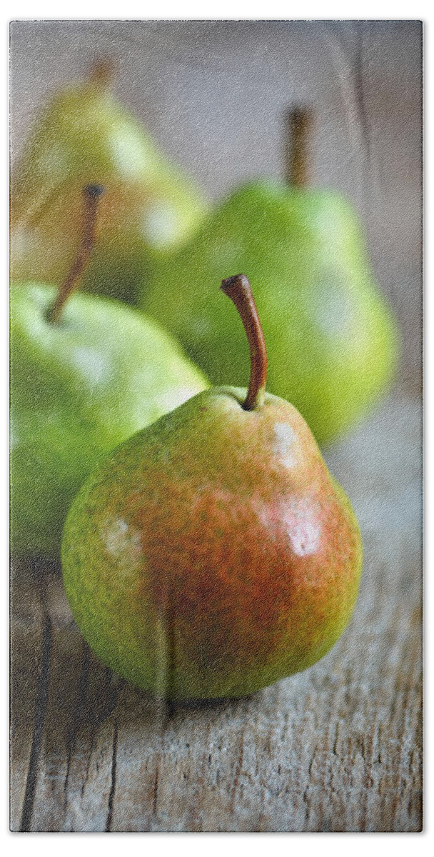 Pear Bath Towel featuring the photograph Pears by Nailia Schwarz