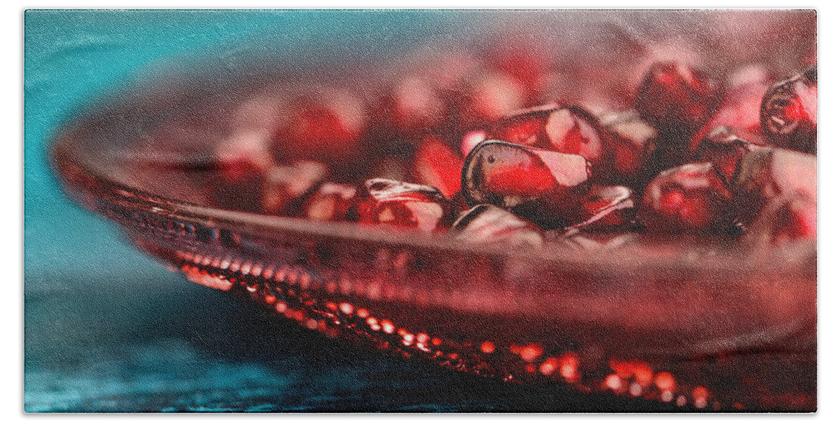 Pomegranate Bath Towel featuring the photograph Pomegranate #7 by Nailia Schwarz