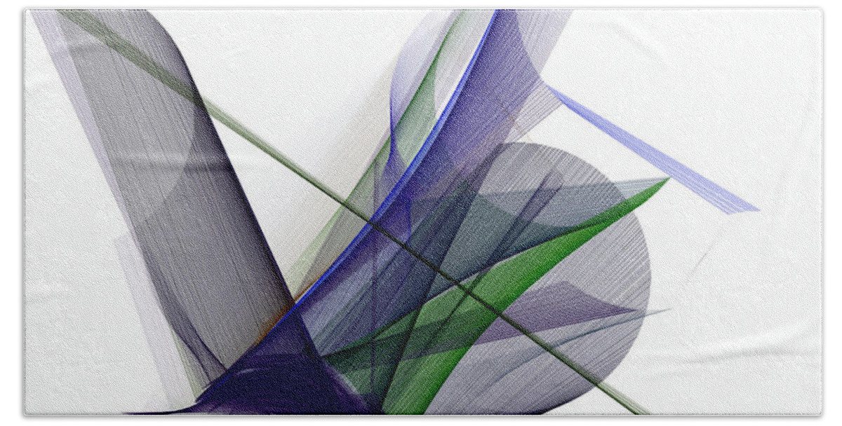 Abstract Art Bath Towel featuring the digital art Color Symphony by Rafael Salazar