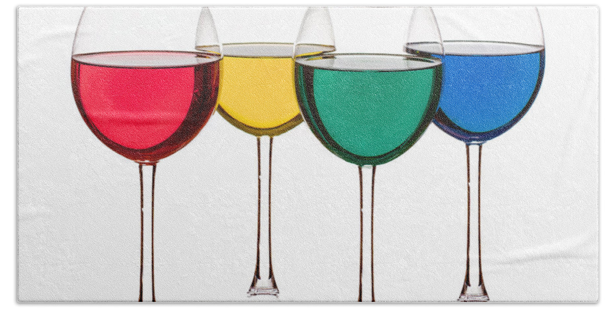 Alcohol Hand Towel featuring the photograph Colorful Drinks by Peter Lakomy