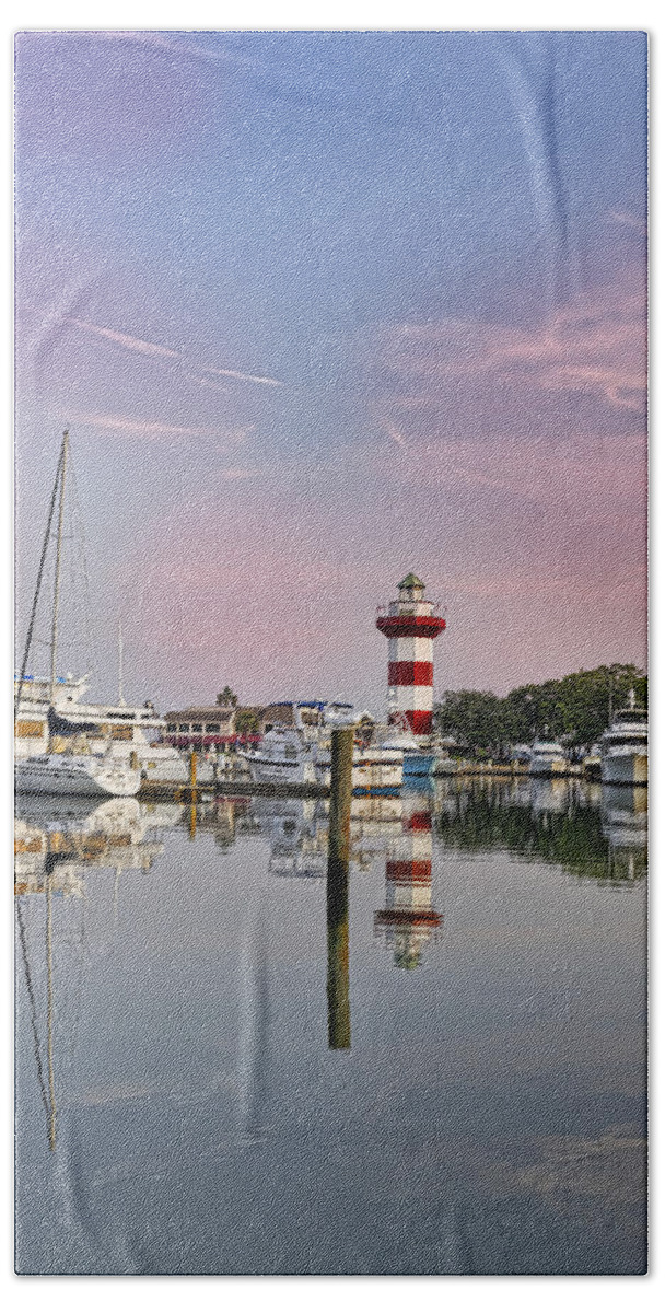 America Hand Towel featuring the photograph Lighthouse on Hilton Head Island #8 by Peter Lakomy
