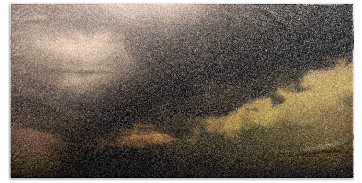 Stormscape Bath Towel featuring the photograph Severe Cells over South Central Nebraska #5 by NebraskaSC