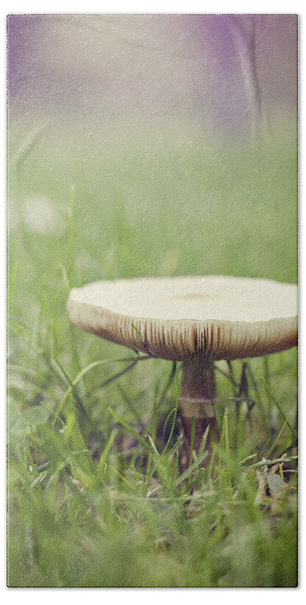 Mushroom Bath Towel featuring the photograph A Fairy Umbrella by Heather Applegate