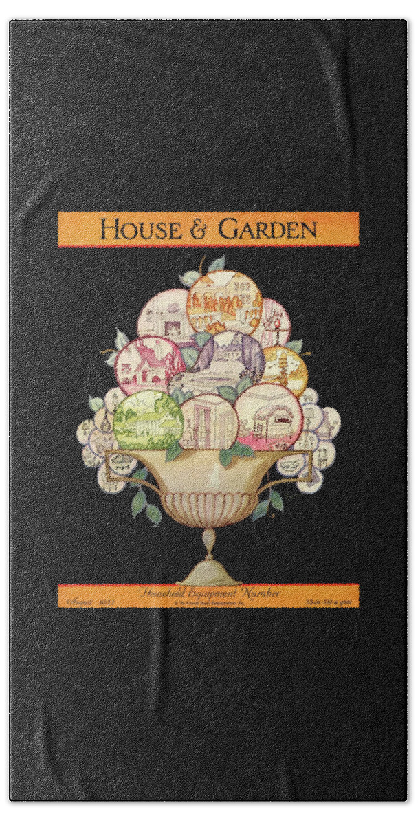 A House And Garden Cover Of A Fruit Bowl Hand Towel