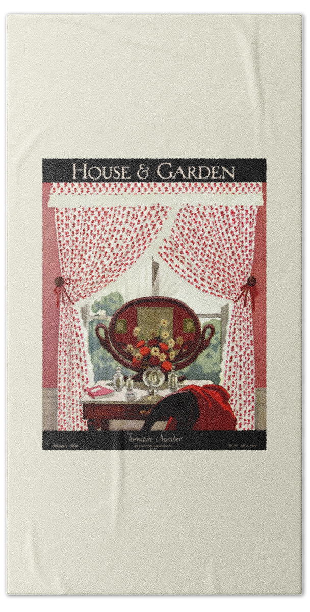 A House And Garden Cover Of A Mirror Bath Towel