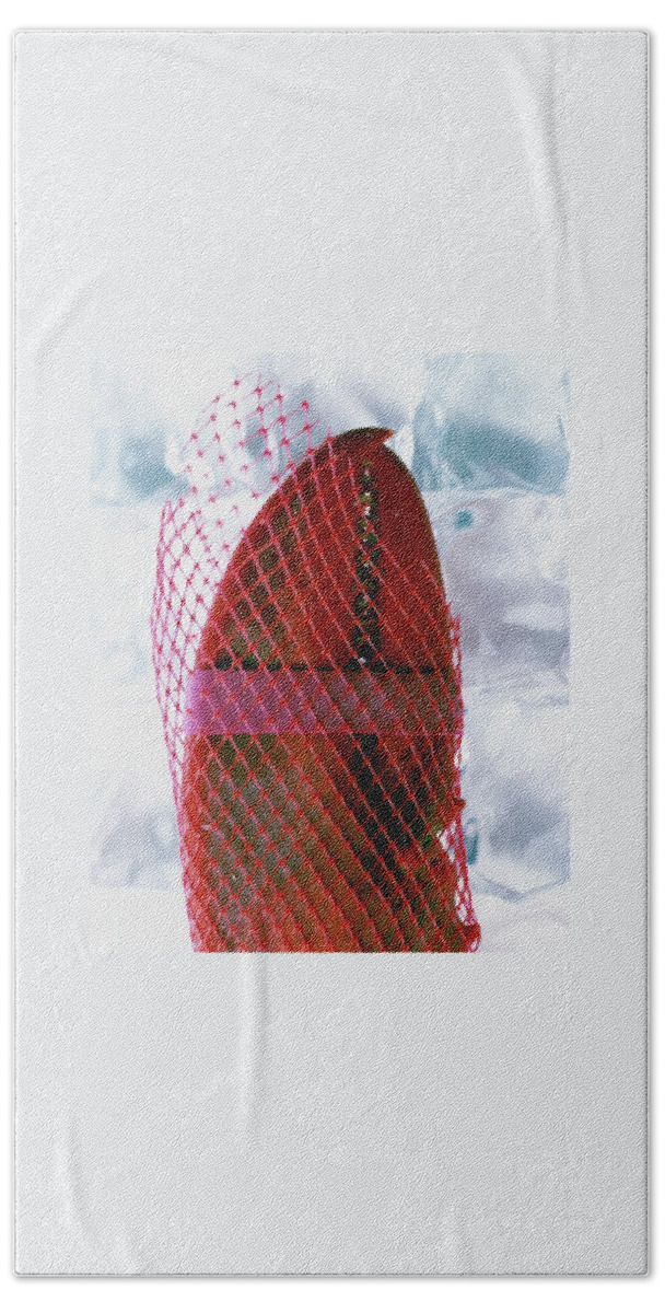 A Lobster Claw In Red Packaging Bath Towel
