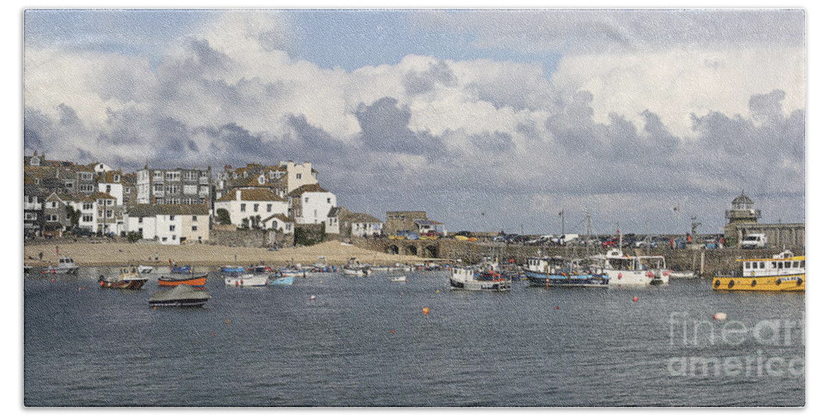St Ives Bath Towel featuring the photograph A Postcard From St Ives by Terri Waters