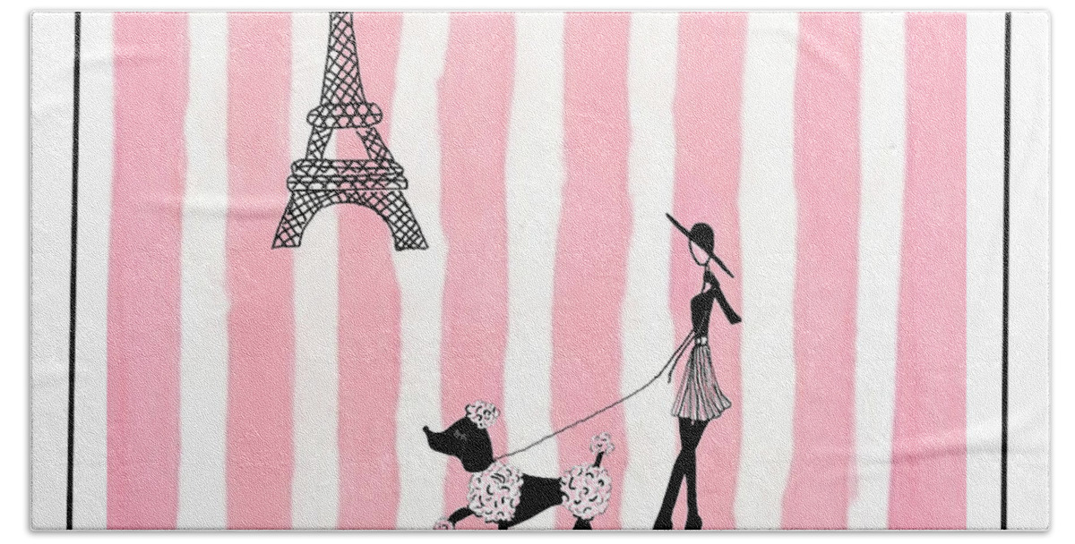  Paris Bath Towel featuring the digital art A Walk in Paris by Stephanie Grant