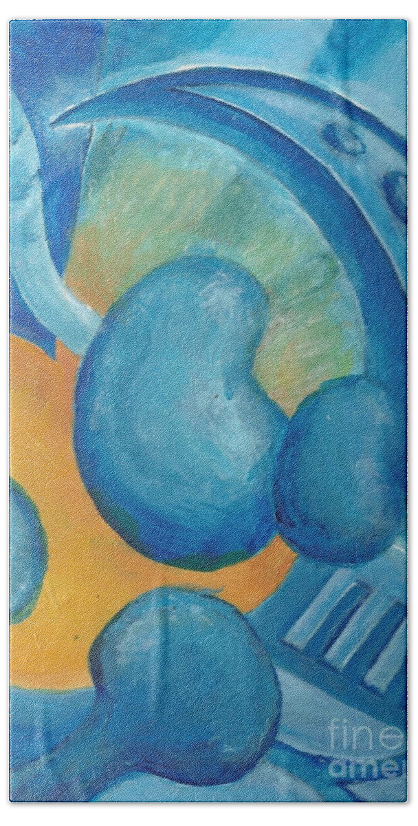 Abstract Bath Towel featuring the painting Abstract Color Study by Samantha Geernaert