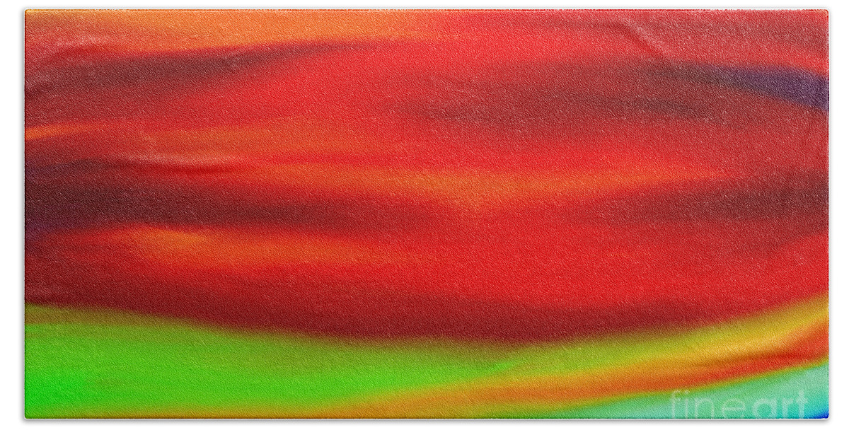 Abstract Colors Hand Towel featuring the painting Abstract Colors by Anita Lewis