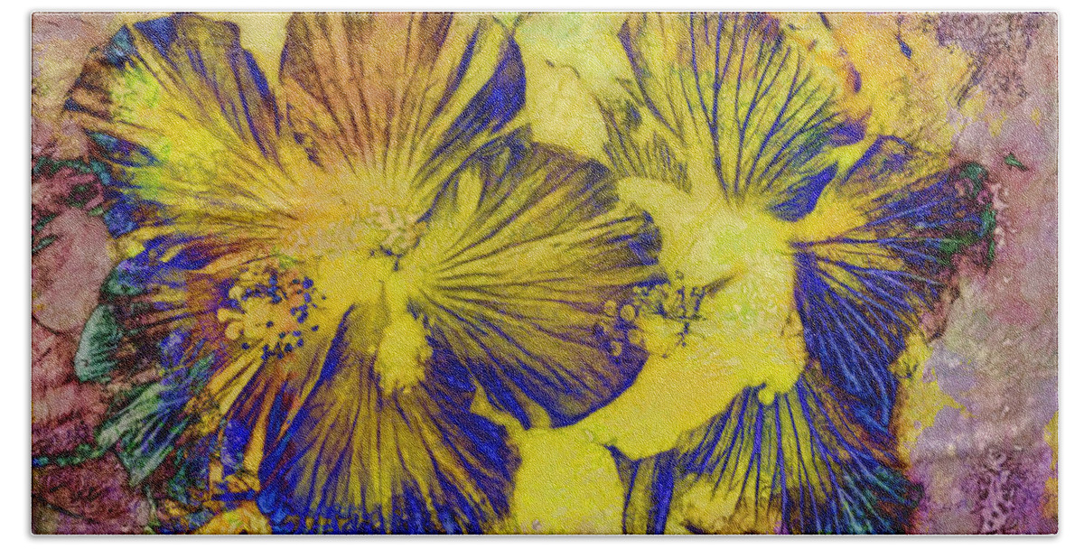 Hibiscus Flower Bath Towel featuring the photograph Abstract Flower by Deborah Benoit