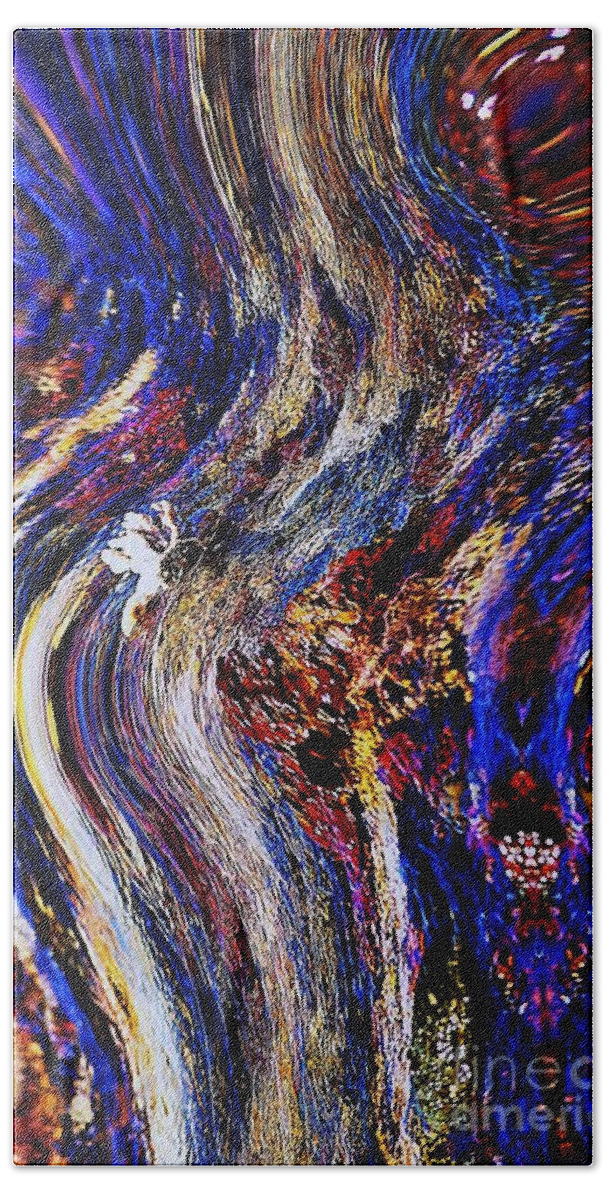 Blair Stuart Hand Towel featuring the digital art Abstract Liquify by Blair Stuart
