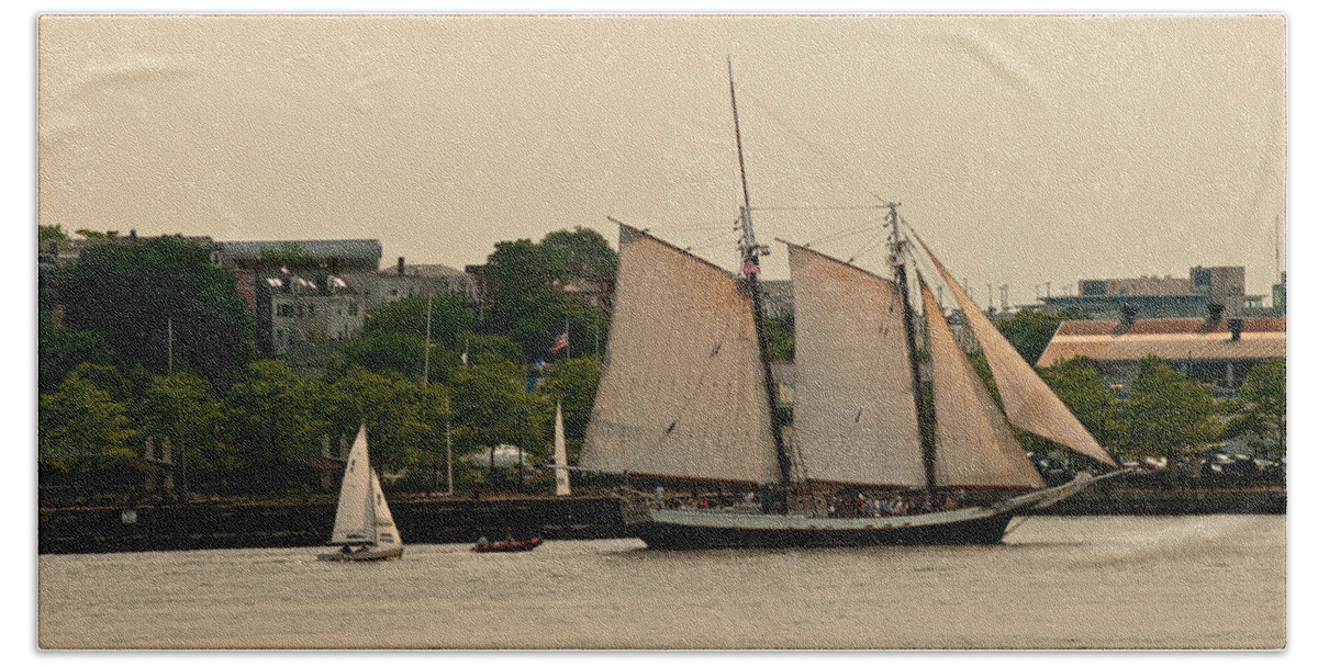 Boston Bath Towel featuring the photograph Afternoon Sail by Paul Mangold