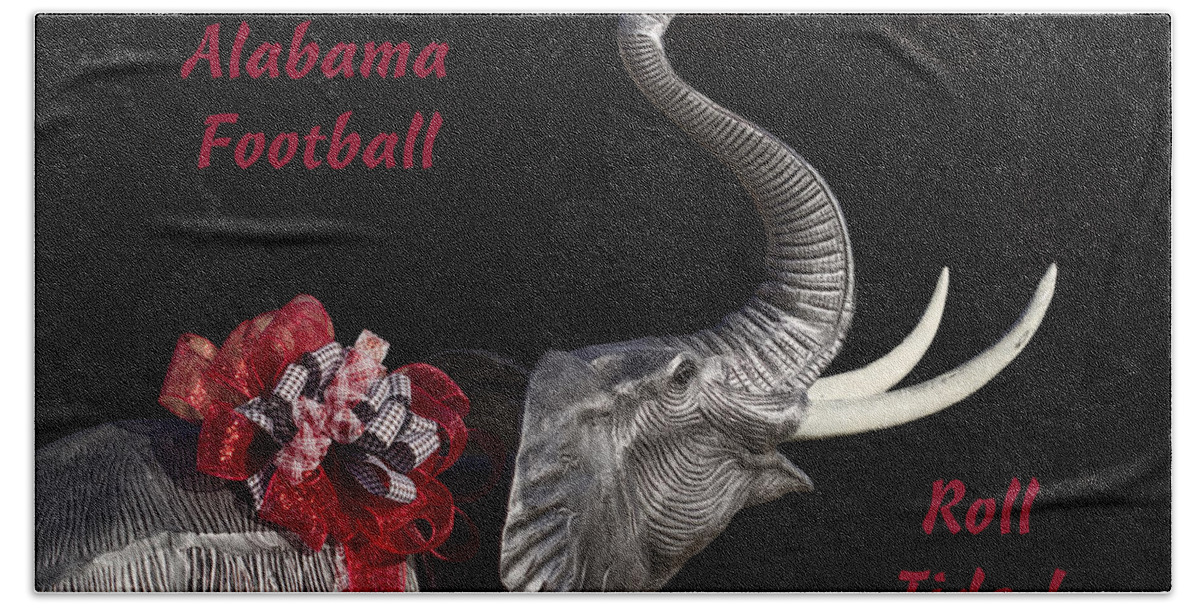 Alabama Hand Towel featuring the photograph Alabama Football Roll Tide by Kathy Clark