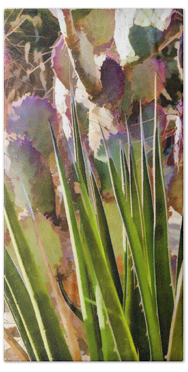 Agave Bath Towel featuring the photograph All pointy and sharp by Scott Campbell