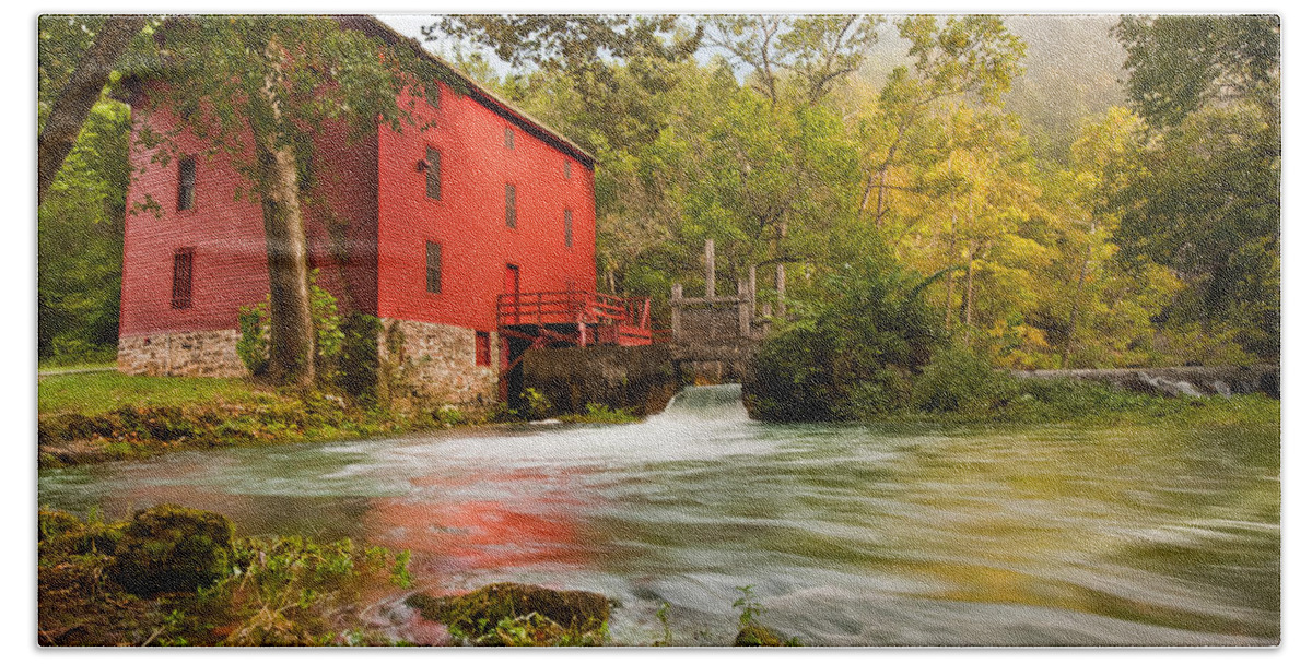 America Bath Towel featuring the photograph Alley Spring Mill - Eminence Missouri by Gregory Ballos