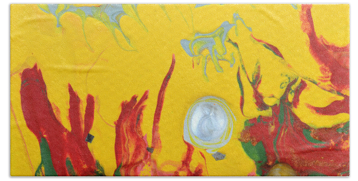 Modern Bath Towel featuring the mixed media Almost Sundown by Donna Blackhall