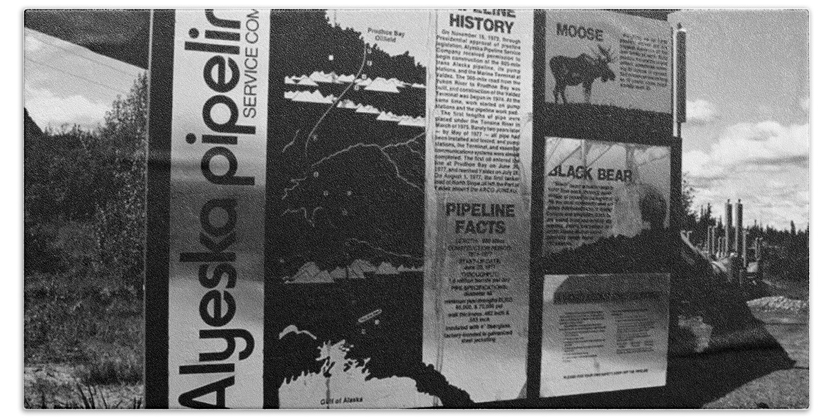 North America Hand Towel featuring the photograph Alyeska Pipeline by Juergen Weiss