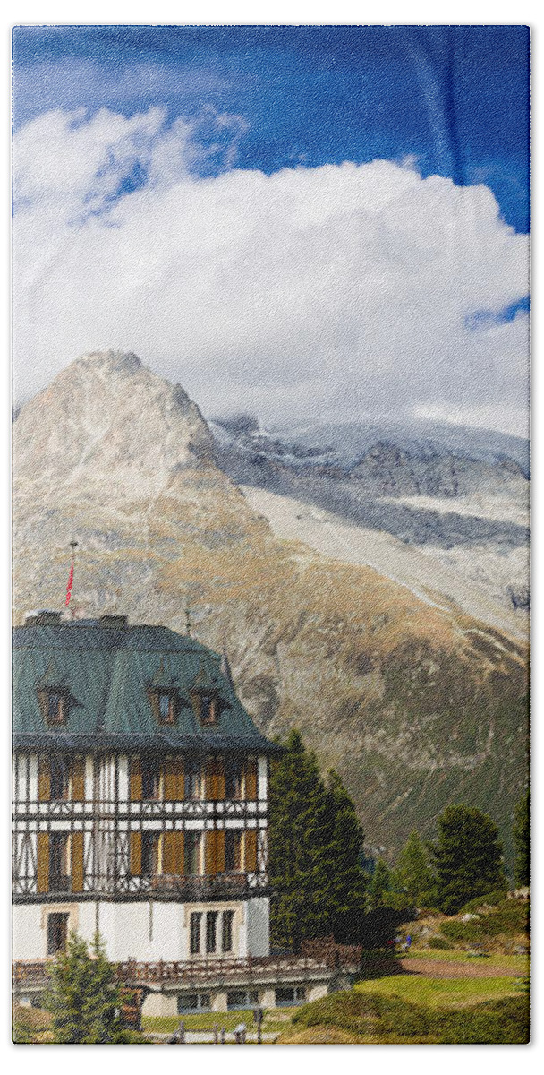 Villa Bath Towel featuring the photograph Amazing Villa Cassel in the Swiss Alps Switzerland by Matthias Hauser